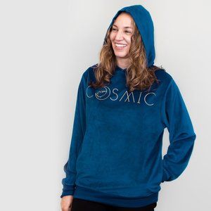 Pusheen Box Exclusive Blue Velvet Cosmic Hoodie with Pockets
